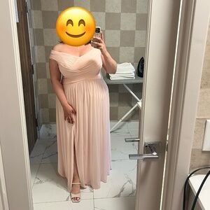 Crisscross Off-the-Shoulder Bridesmaid Dress